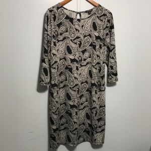 Paisley Dress with Key Hole Back